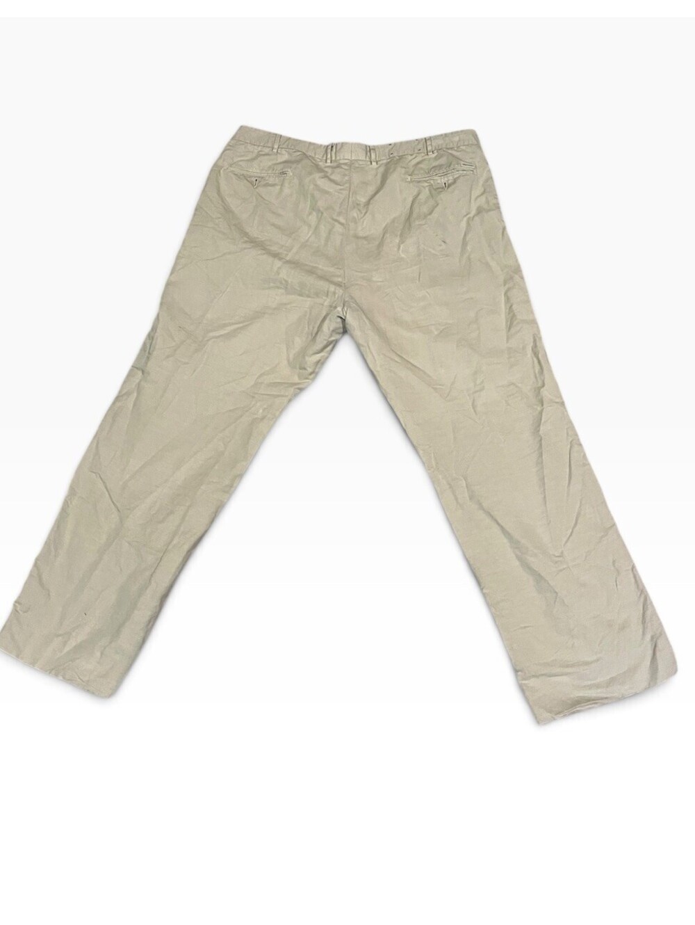 Faconnable Men’s Linen Cotton Pants Beige Size 44 Relaxed Straight Leg